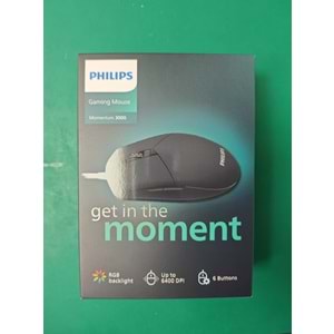 PHILIPS SPK9304 USB 6400dpi siyah RGB Optik Oyuncu Mouse