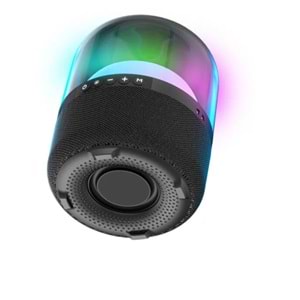 LECOO RS19 RGB Aydınlatmalı 10W Siyah Bluetooth/USB/SD Taşınabilir Hoparlör