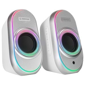 RAMPAGE RMS-X3 Bluetooth 2x3W Beyaz RGB Işıklı Gaming Hoparlör