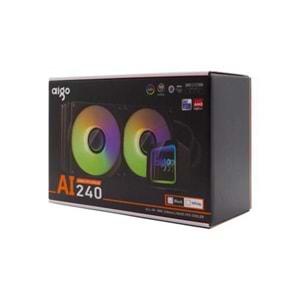 AIGO AI240 LGA1700/AM4/AM5 240 mm ARGB Siyah Sıvı Soğutma