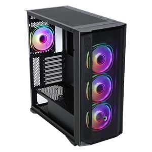 FRISBY CX-500 750W 80+ Bronze Siyah Mesh ARGB Ring Fanlı Mid Tower ATX Kasa