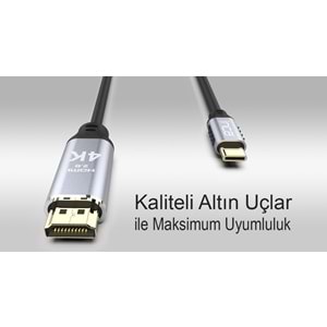 INCA ITCH-02TX 2 Mt TYPE-C TO HDMI Kablo
