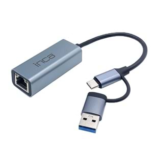 INCA IUTP-01T Type-C 3.1 10/100/1000Mbps Gigabit Ethernet Adaptörü