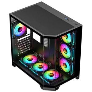 FRISBY FC-9550G 850W 80+ Bronze Siyah 7x ARGB Fan Mid Tower ATX Kasa