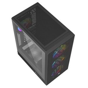 POWER BOOST PB-A700B 750W 80+ Bronze Siyah Mesh Panel Mid Tower ATX Kasa