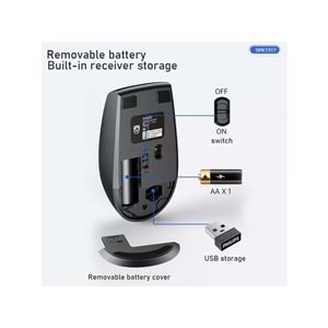 PHILIPS SPK7317 Nano Alıcılı Kablosuz 1600dpi siyah Mouse