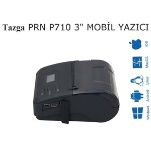 TAZGA PRN P710 MOBİL 80 MM YAZICI USB/BT / EKRANLI