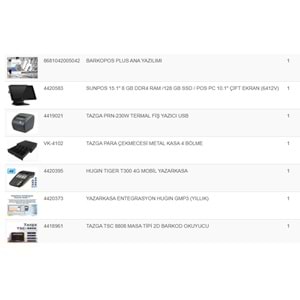 PLUS PAKET BİLGİSAYAR, YAZARKASA,YAZICI, OKUYUCU, ÇEKMECE 15