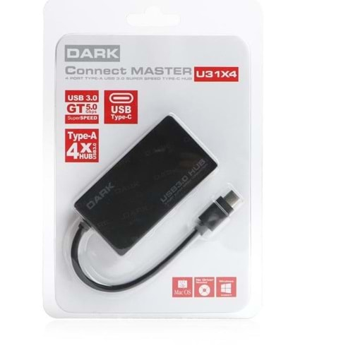 DARK DK-AC-USB31X4 4 Port Type-C USB Çoklayıcı