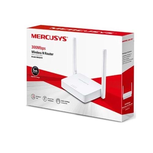 TP-LINK MERCUSYS MW301R 2xLAN, 1xWAN 300mbps 2x5dBi Anten Wi-Fi Router