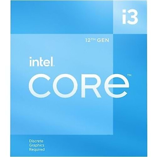 INTEL (12.Nesil) Alder Lake i3-12100F 3.30GHz ~ 4.30GHz 12mb 1700P İşlemci Box (Fanlı)