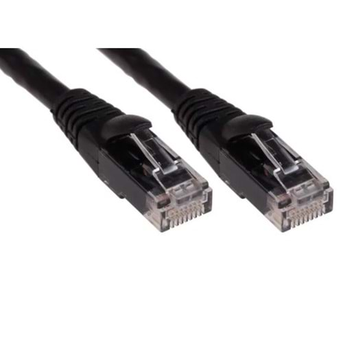 ODS 02R45R45C6UJ1B0.3A CAT6 UTP LSZH BAKIR 0.30 Metre Siyah Patch Cord