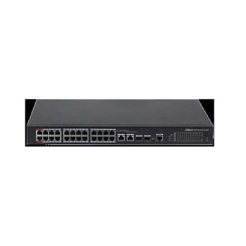 DAHUA DH-PFS4226-24ET-240-V3 24 Port 10/100 +2 Port Gb. 24 Adet Poe 240W Metal Kasa