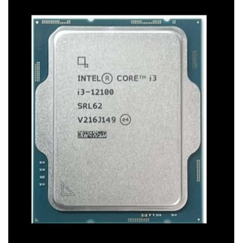 INTEL (12.Nesil) Alder Lake i3-12100 3.30GHz ~ 4.30GHz 12mb 1700P İşlemci Tray (Fansız)