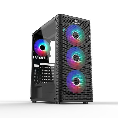GAMEBOOSTER GB-M206B Powersız Siyah Mesh Panel Mid Tower ATX Kasa