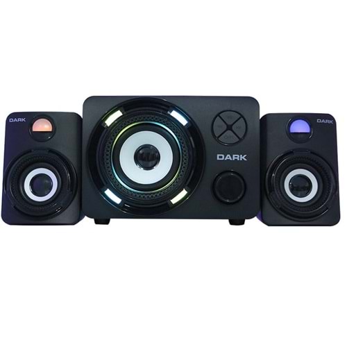 DARK DK-AC-SP214 2+1 11W Siyah 7 Farklı Renk Titreşimli LED Hoparlör