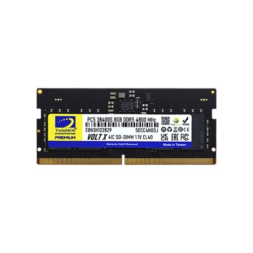 TWINMOS TMD58GB4800S40 8GB DDR5 4800Mhz Notebook Bellek