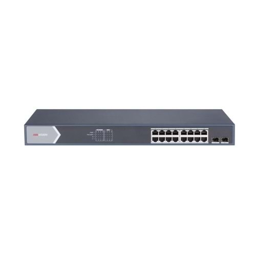 HIKVISION DS-3E0518P-E/M 18 Port 10/100/1000 Yönetilemez 2 SFP 16 PORT POE 125W Metal Kasa