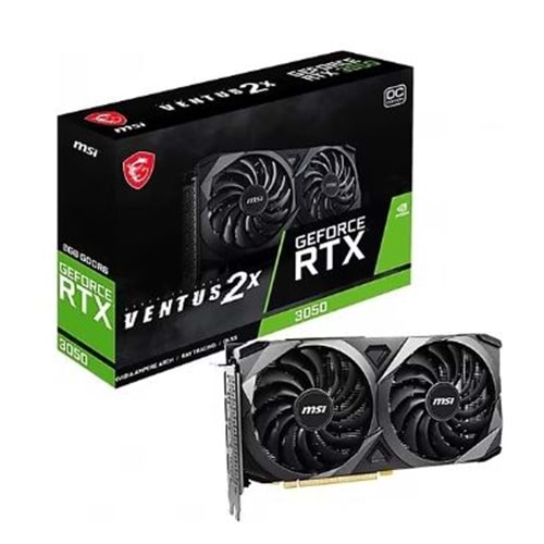 MSI RTX 3050 VENTUS 2X XS 8G OC 8GB Geforce RTX3050 GDDR6 128bit HDMI DVI/DP 16x Ekran Kartı