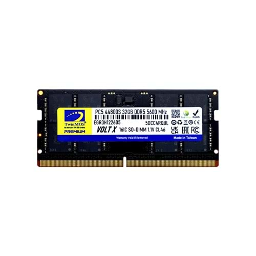 TWINMOS TMD532GB5600S46 32GB (Tek Parça) DDR5 5600MHz Notebook Bellek