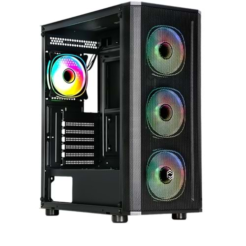 FRISBY CM-105 650W 80+ Siyah ARGB Fan Mid Tower ATX Kasa