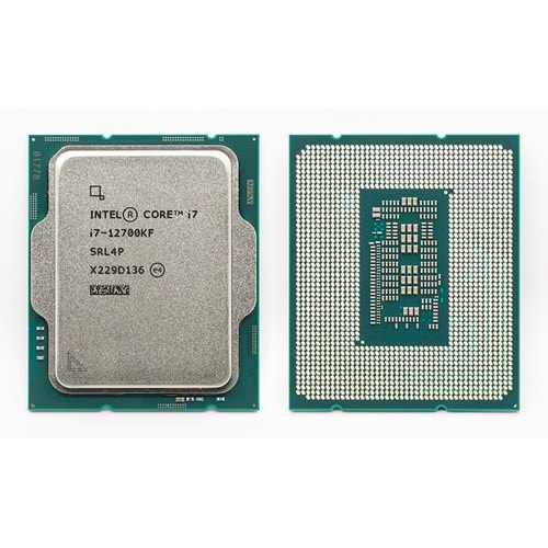 INTEL (12.Nesil) Alder Lake i7-12700KF 2.70GHz ~ 5.00GHz 25MB 1700P İşlemci Tray (Fansız)