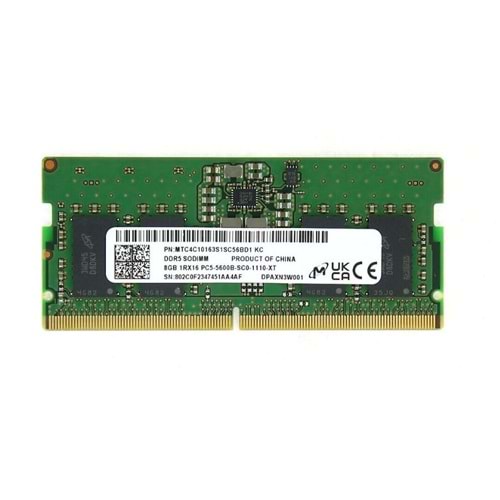 MICRON MTC4C10163S1SC56BD1 8GB DDR5 5600MHz Notebook Bellek