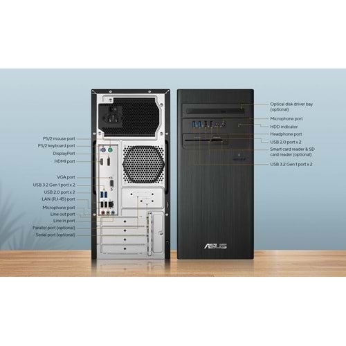 ASUS ExpertCenter D5 MT S500TE-5135000020-16G i5-13500 16GB 512GB SSD O/B UHD770 DOS Masaüstü PC