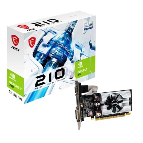 MSI N210 1GD3/LP 1GB Geforce GT210 DDR3 64bit HDMI DVI VGA 16x Ekran Kartı