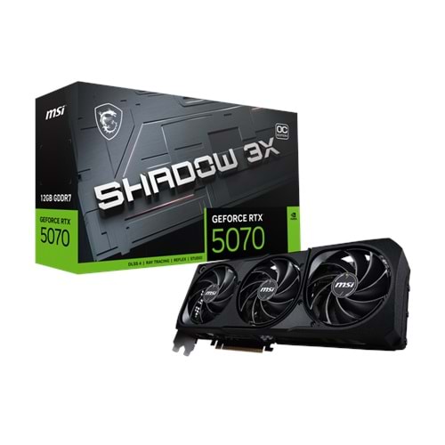 MSI RTX5070 12G SHADOW 3X OC 12GB Geforce RTX5070 GDDR7 192bit HDMI 3xDP 16x Ekran Kartı