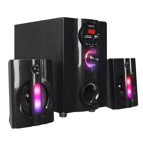 MIKADO MD-95BT 2+1 Multimedya 20W Siyah FM/BT/SD/USB Hoparlör