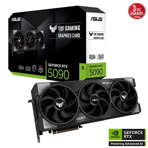 ASUS TUF-RTX5090-32G-GAMING 32GB Geforce RTX5090 GDDR7 512bit 2xHDMI 3xDP 16x Ekran Kartı (ARGB)