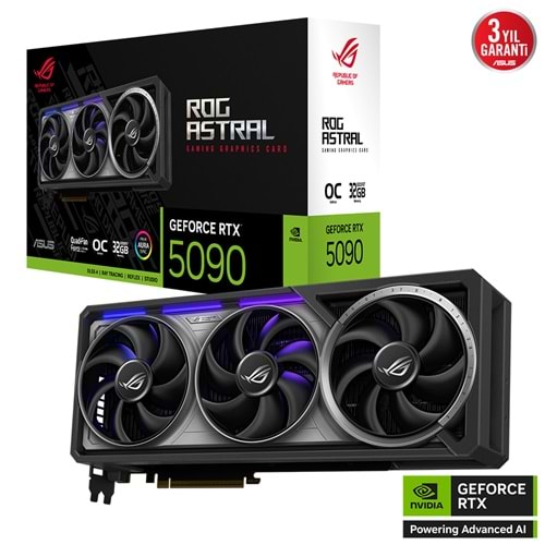 ASUS ROG-ASTRAL-RTX5090-O32G-GAMING 32GB Geforce RTX5090 GDDR7 512bit 2xHDMI 3xDP 16x Ekran Kartı (ARGB)