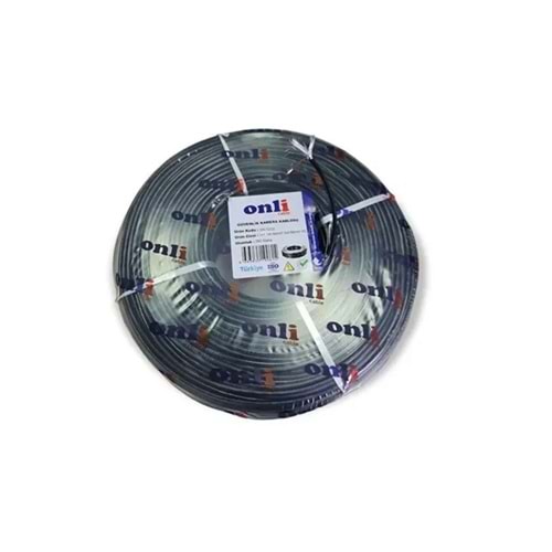 Onli 2X0,50 500m 2+1 PE OUTDOOR CCTV Siyah Kablo