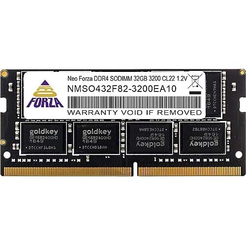 NEOFORZA NMSO432F82-3200EA10 32GB (Tek Parça) DDR4 3200Mhz Notebook Bellek