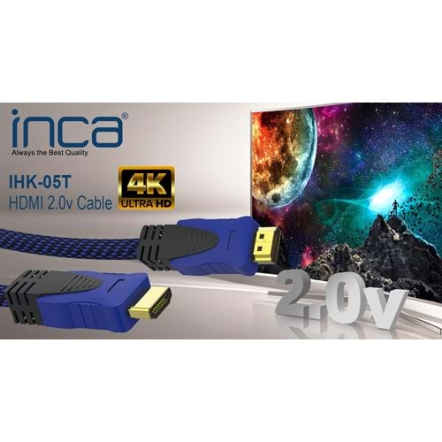 INCA IHK-05T 5 Mt 2.0V 4K& 2K & FULL HD HDMI Kablo