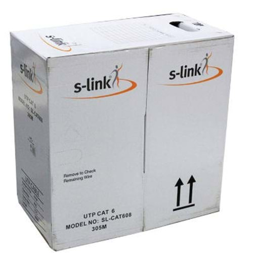 S-LINK SL-CAT608 CAT6 UTP 305 Metre 24 AWG 0.50 mm Network Kablosu