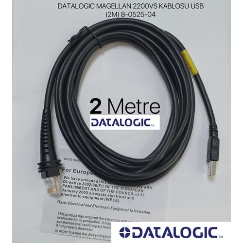 KABLO-DATALOGIC MAGELLAN 2200VS KABLOSU USB(2M) 8-0525-04