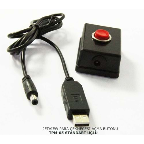 JETVIEW PARA ÇEKMECESİ AÇMA BUTONU TPM-05 STANDART UÇLU USB Lİ