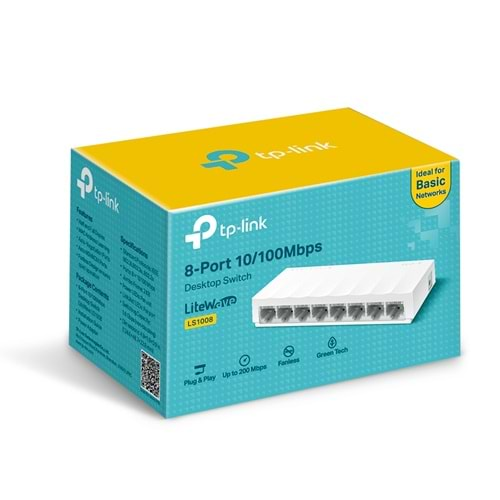 HUB-TP-LINK LS1008 8 PORT 10/100 DESKTOP SWITCH