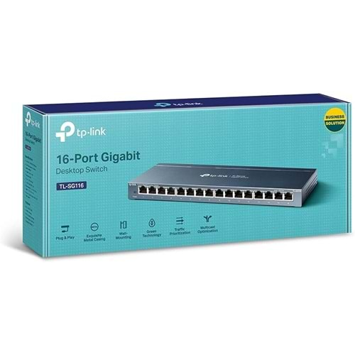 HUB-TP-LINK TL-SG116 16 PORT GIGABIT MASAÜSTÜ SWITCH