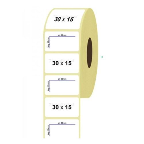 30X15 TERMAL ETİKET 3000 Lİ SARIM