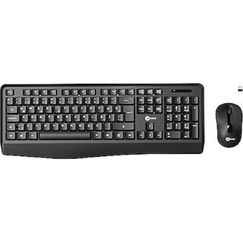 KLAVYE-LENOVO LECOO KW211 KABLOSUZ TÜRKÇE Q KLAVYE MOUSE SET SİYAH