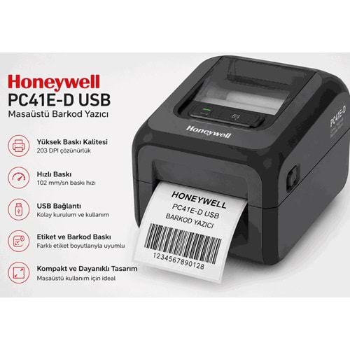 HONEYWELL PC41E-D USB MASAÜSTÜ BARKOD YAZICI USB