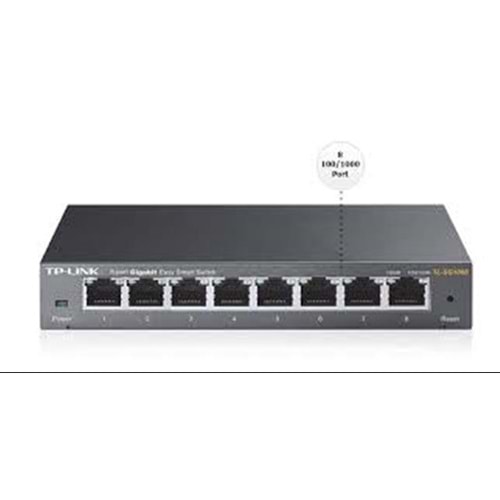 HUB-TP-LINK 8 PORT TL-SG108 10/100/1000 METAL