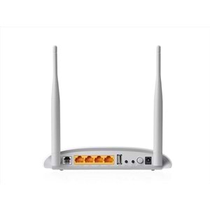 TP-LINK TD-W9970 300Mbps 4 Port Kablosuz ADSL2+/ VDSL2 Modem/ Router 2x5dBi Anten
