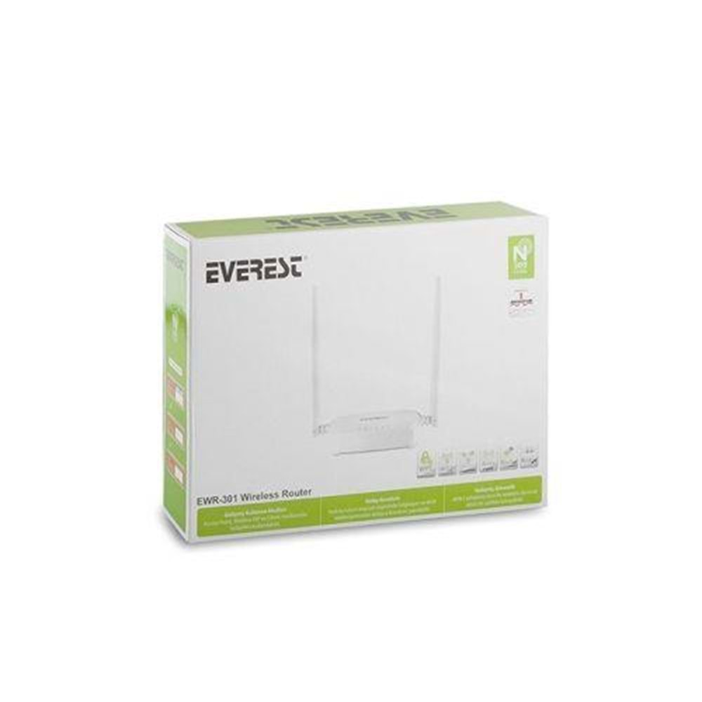 EVEREST EWR-301 4 Port 300mbps 2x5dBi Masaüstü Access Point