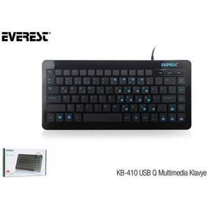 EVEREST KB-410 Q USB Mini Siyah Klavye