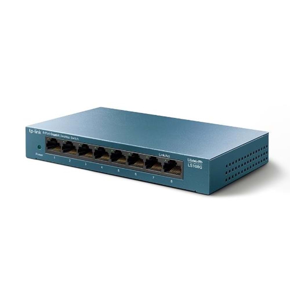 TP-LINK LS108G 8 Port 10/100/1000 Yönetilemez Çelik Kasa Switch