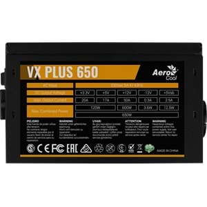 AEROCOOL AE-VXP650 650W Aktif PFC Power Supply